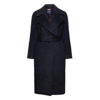 D1. Wool Blend Belted Coat Outerwear Coats Winter Coats Sininen GANT