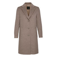 Cashmere Coat W - Ecre Outerwear Coats Winter Coats Ruskea SAND