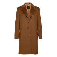 Cashmere Coat W - Ecre Outerwear Coats Winter Coats Ruskea SAND