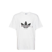 Trefoil Script Tee T-shirts Short-sleeved Valkoinen Adidas Originals, adidas Originals