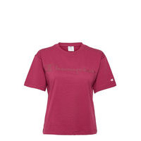 Crewneck T-Shirt T-shirts & Tops Short-sleeved Vaaleanpunainen Champion
