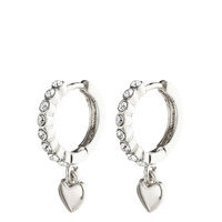 Earrings : Sophia : Silver Plated : Crystal Accessories Jewellery Earrings Hoops Hopea Pilgrim