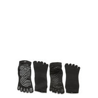 Grippy Yoga Socks Black/Grey 2-Pack Accessories Sports Equipment Yoga Equipment Yoga Socks Musta Gaiam