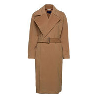 D1. Wool Blend Belted Coat Outerwear Coats Winter Coats Ruskea GANT
