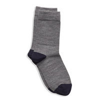 Socks Wool Solid School Socks & Tights Socks Harmaa Polarn O. Pyret