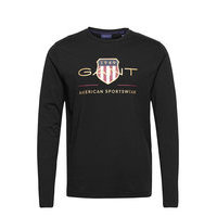 Archive Shield Ls T-Shirt T-shirts Long-sleeved Musta GANT
