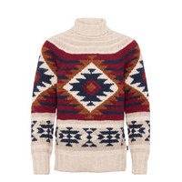 D2. Alpaca Geometric Funnel Neck Knitwear Turtlenecks Monivärinen/Kuvioitu GANT