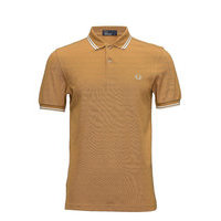 Twin Tipped Fp Shirt Polos Short-sleeved Keltainen Fred Perry