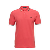 Twin Tipped Fp Shirt Polos Short-sleeved Punainen Fred Perry