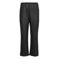 Trousers Linnea Coated Cropped Leather Leggings/Housut Musta Lindex