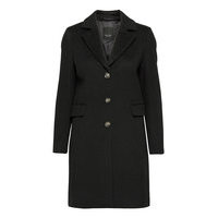 Cashmere Coat W - Britni 2 Outerwear Coats Winter Coats Musta SAND