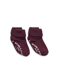 Socks 2-Pack Solid Preschool Socks & Tights Non-slip Socks Punainen Polarn O. Pyret