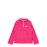 Gecko Kids Outerwear Fleece Outerwear Fleece Jackets Vaaleanpunainen Jack Wolfskin