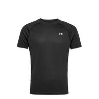 Men Running T-Shirt S/S T-shirts Short-sleeved Musta Newline