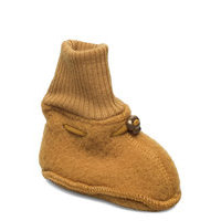 Wool Footies Shoes Baby Booties Ruskea Mikk-Line