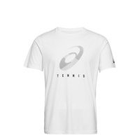 Court M Spiral Tee T-shirts Short-sleeved Valkoinen Asics