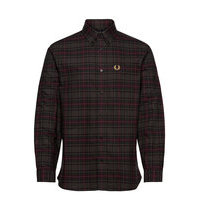 Tonal Tartan Shirt Paita Rento Casual Musta Fred Perry