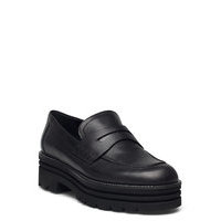 Simple Chuncky Loafer With Belt Loaferit Matalat Kengät Musta Apair