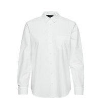 Nicci Cotton Shirt Pitkähihainen Paita Valkoinen Andiata