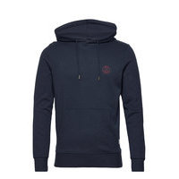 Jjebasic Logo Sweat Hood Huppari Sininen Jack & J S, Jack & Jones