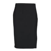 Washable Italian Wool-Blend Pencil Skirt With Side Slit Polvipituinen Hame Musta Banana Republic