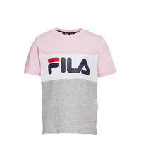 Kids Unisex Thea Blocked Tee T-shirts Short-sleeved Monivärinen/Kuvioitu FILA