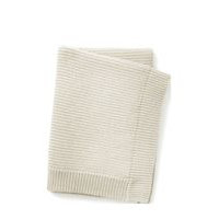 Wool Knitted Blanket - Vanilla White Home Sleep Time Blankets & Quilts Valkoinen Elodie Details