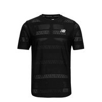 Q Speed Jacquard Short Sleeve T-shirts Short-sleeved Musta New Balance