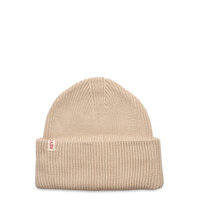 Beanie With A Big Fold Up Accessories Headwear Beanies Beige Revolution