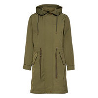 Tech Twill Ww - Donia Outerwear Parka Coats Vihreä SAND