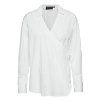Scarlet Organic Cotton Wrap Shirt Pitkähihainen Paita Valkoinen Lexington Clothing