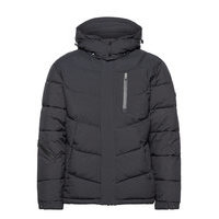 Hooded Water-Repellent Puffer Jacket Vuorillinen Takki Topattu Takki Musta Scotch & Soda