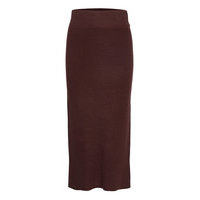 Edmee Cashmere Knit Skirt Polvipituinen Hame Ruskea Andiata