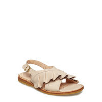 Sandals - Flat Shoes Summer Shoes Flat Sandals Beige ANGULUS