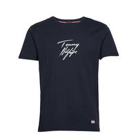 Cn Ss Tee Logo T-shirts Short-sleeved Sininen Tommy Hilfiger