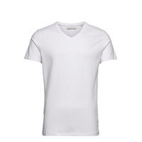 Lincoln V-Neck T-Shirt T-shirts Short-sleeved Valkoinen Casual Friday