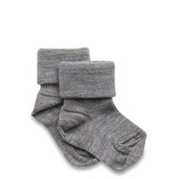 Sock Wool Baby Night & Underwear Socks Harmaa Polarn O. Pyret