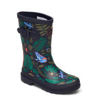 Jnr Welly Print Shoes Rubberboots Unlined Rubberboots Vihreä Joules