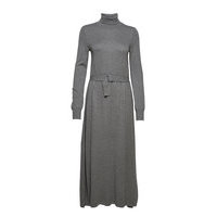 Dresses Flat Knitted Polvipituinen Mekko Harmaa Esprit Collection