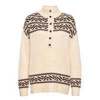 Katie Hemp Blend Ikat Sweater Neulepaita Beige Lexington Clothing