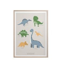 Dinosaurier Home Kids Decor Posters Monivärinen/Kuvioitu Kunskapstavlan, kunskapstavlan