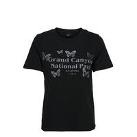 Printed Tee T-shirts & Tops Short-sleeved Musta Gina Tricot