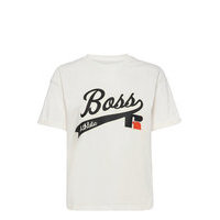 C_evarsy_ra T-shirts & Tops Short-sleeved Valkoinen BOSS