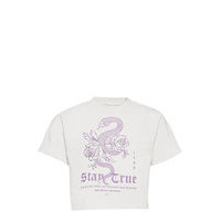 Top Rory Snake Print T-shirts Short-sleeved Valkoinen Lindex