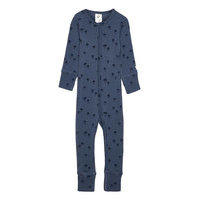 Sie Wool Baby Pyjama Sie Jumpsuit Haalari Sininen Lindex