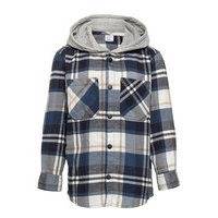 Shirt Overshirt W Hood Huppari Sininen Lindex