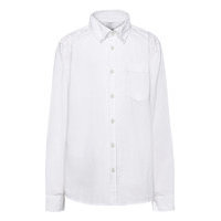 Shirt Solid Poplin White Paita Valkoinen Lindex