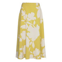 Skirt Tulip Circle Cut Polvipituinen Hame Keltainen Lindex
