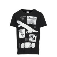 T Shirt Wall Print Text Skate T-shirts Short-sleeved Musta Lindex