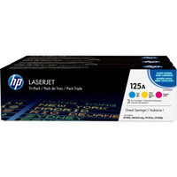 HP 125A Tri-Pack -laservärikasettipakkaus, 3 väriä